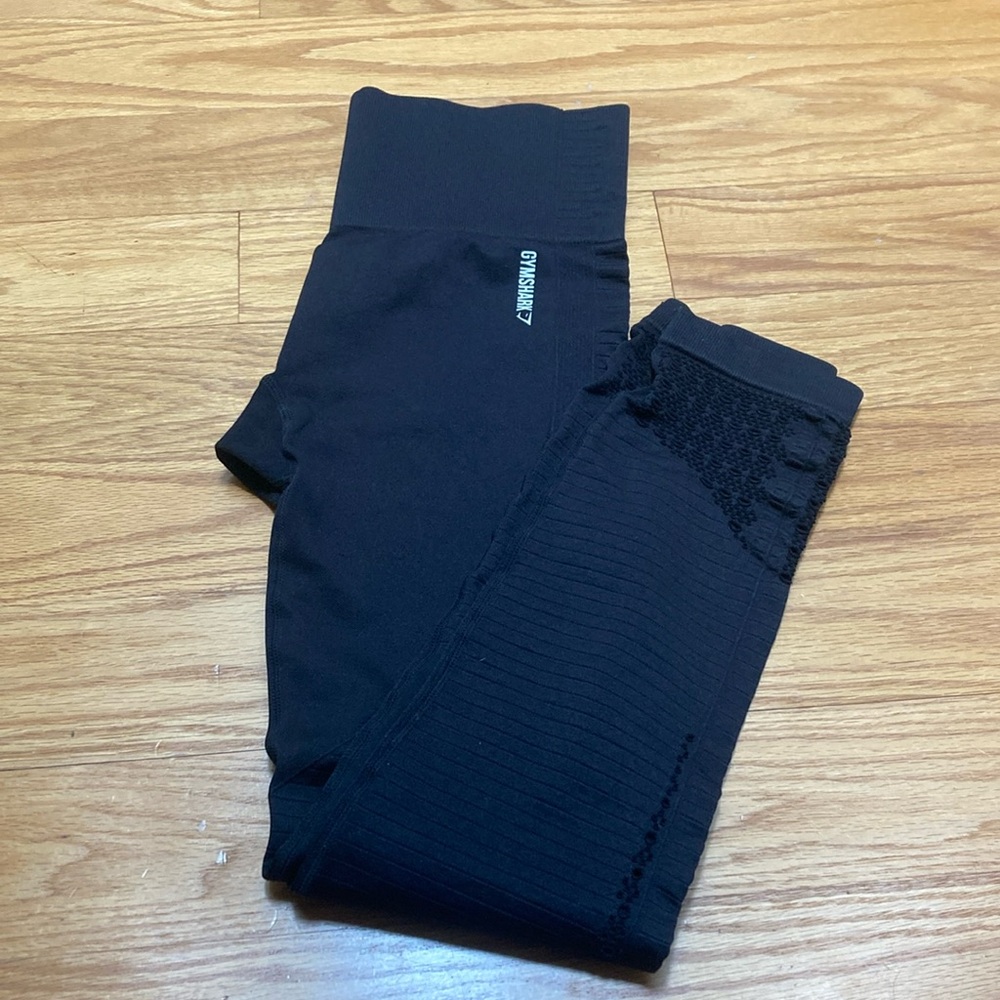 gymshark seamless leggings black vita XS
